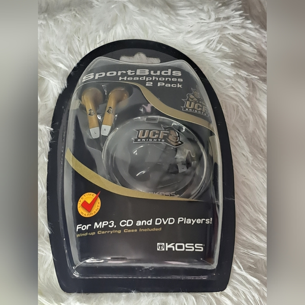Koss SportBuds Headphones with UCF Knights Logo Vtg 2 Pack